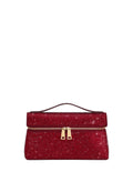 Thea Artificial Crystal Top Handle Bag - Red