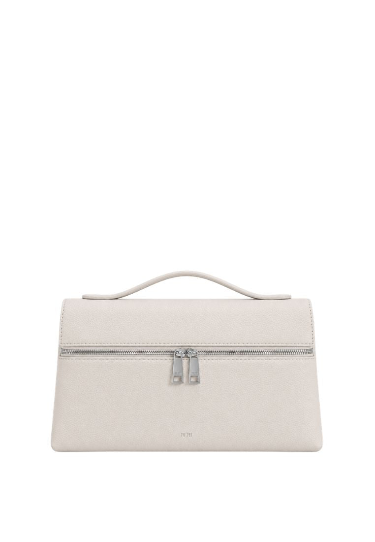 Thea Top Handle Bag - Grainy leather White