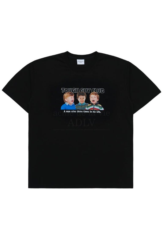 Tough Guy Club Printing Short Sleeve T-Shirt Black