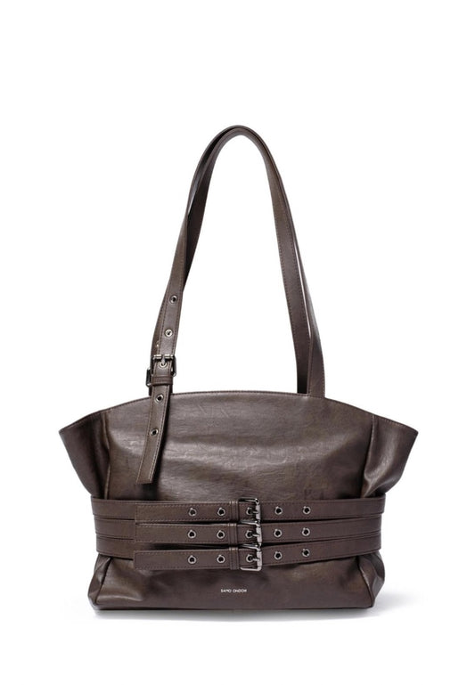 Trio Belt Corset Bag M Brushed Chocolate