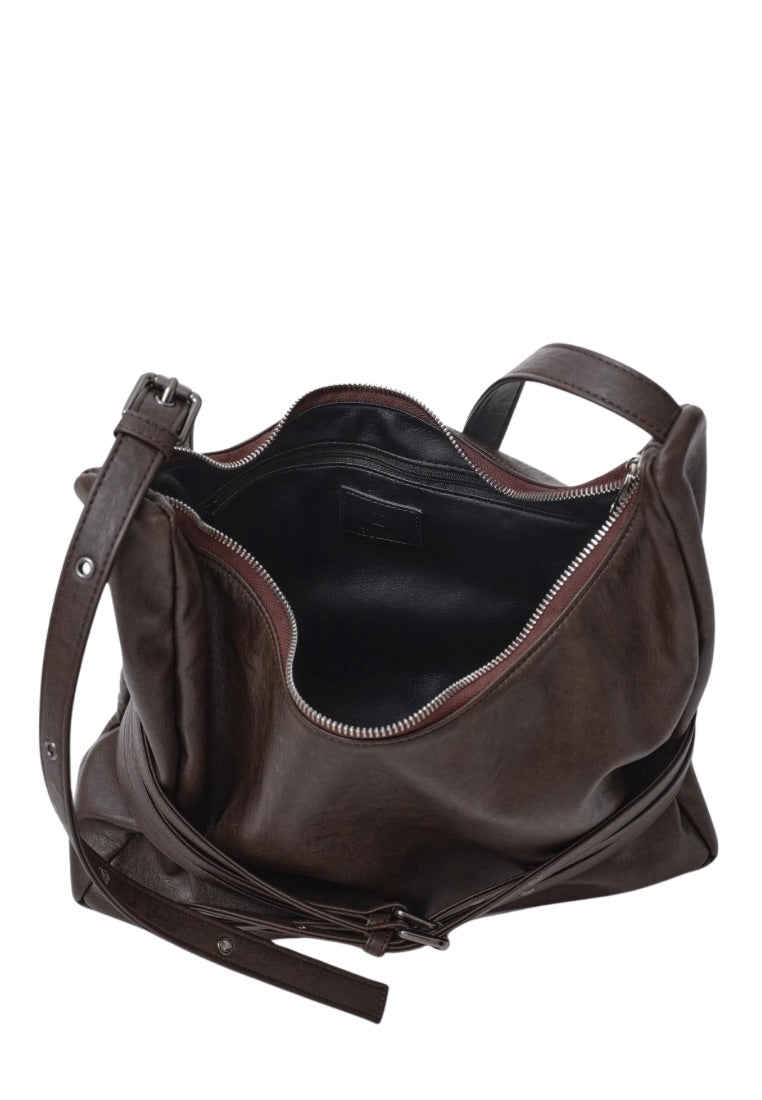 Trio Belt Mug Bag L Brushed Chocolate