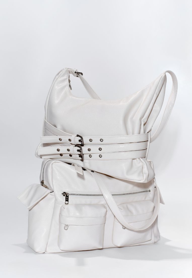 Trio Belt Mug Bag L Goat Cream