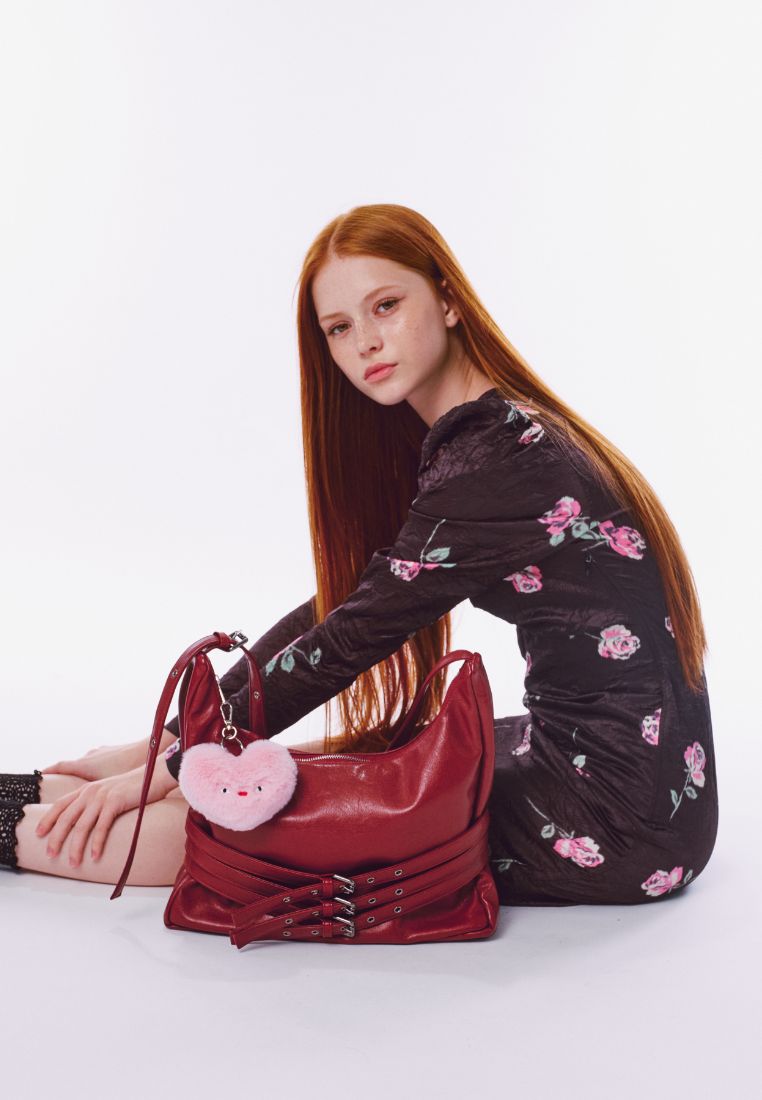 Trio Belt Mug Bag L Goat Red