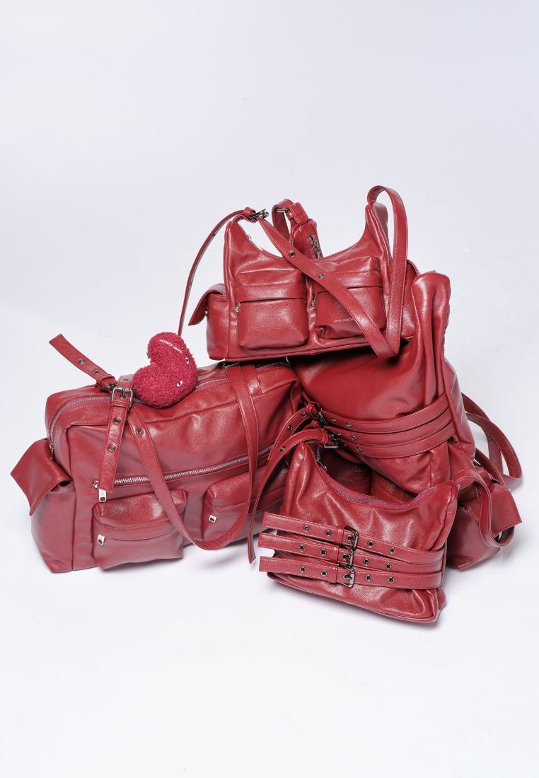 Trio Belt Mug Bag M Goat Red