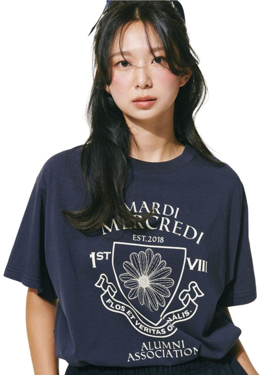 TShirt Alumni Emblem Navy Cream