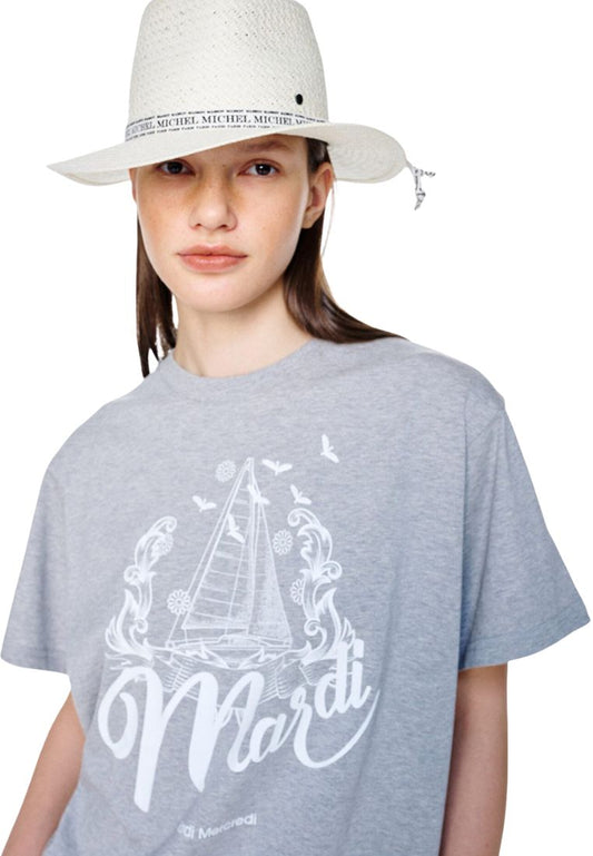 Tshirt Bon Voyage Grey White