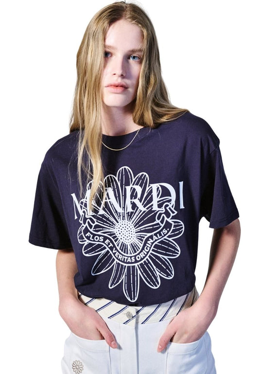 Tshirt Flower Mardi Alumni Navy White