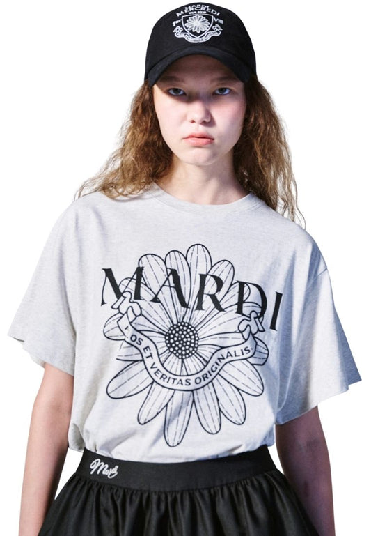 Tshirt Flower Mardi Alumni Oatmeal Black