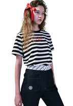 TShirt Stripe Alumni Classique Black Red