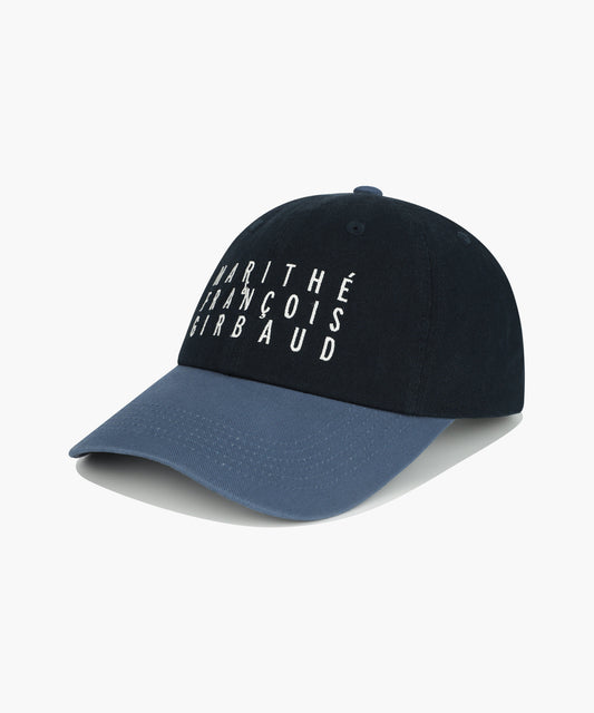 TYPO LOGO COLOR BLOCK COVERED CAP vintage blue