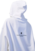 Unisex Hoody Zip Up Alumni Classique White Black