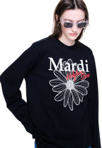 Unisex Tshirt Long FlowerMardi Halftime Show Black White