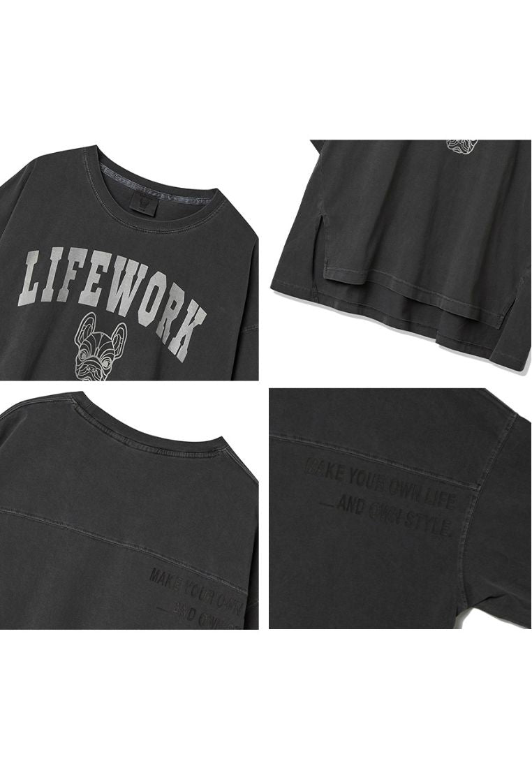 University Pigment T-Shirt Charcoal Grey