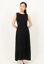 Simple Sleeveless Dress - Black