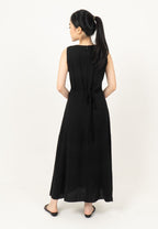 Simple Sleeveless Dress - Black