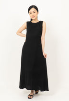 Simple Sleeveless Dress - Black