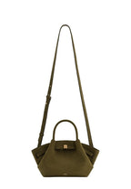 Hana Mini Faux Suede Tote Bag - Dark Olive