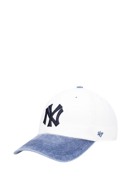 47 White/Navy New York Yankees Apollo Two-Tone Cleanup Snapback Hat