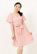 BELT DRESS BY BLING MADE IN KOREA PINK