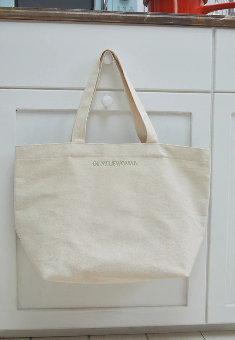 Typography Tote Bag Cream