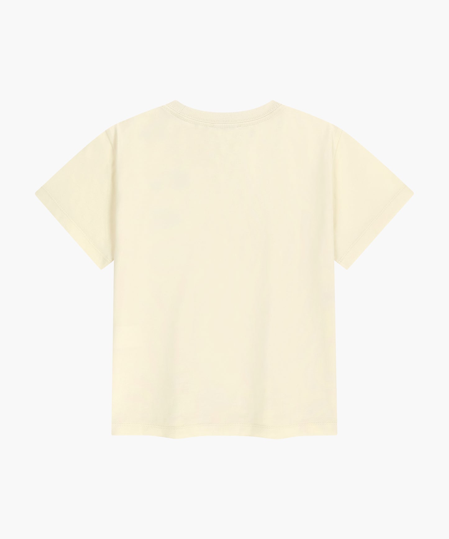 W ANTIQUE CLASSIC LOGO SLIM CROP TEE cream