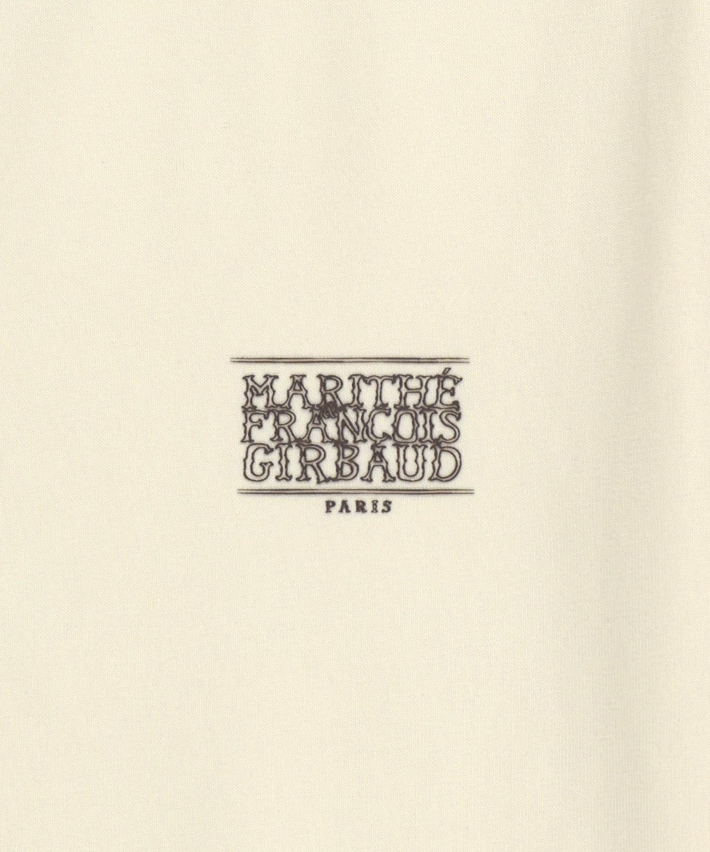 W ANTIQUE CLASSIC LOGO SLIM CROP TEE cream