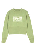 W Classic Logo Crop Knit Green