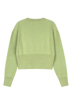 W Classic Logo Crop Knit Green