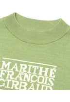 W Classic Logo Crop Knit Green