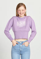 W Classic Logo Crop Knit Light Purple