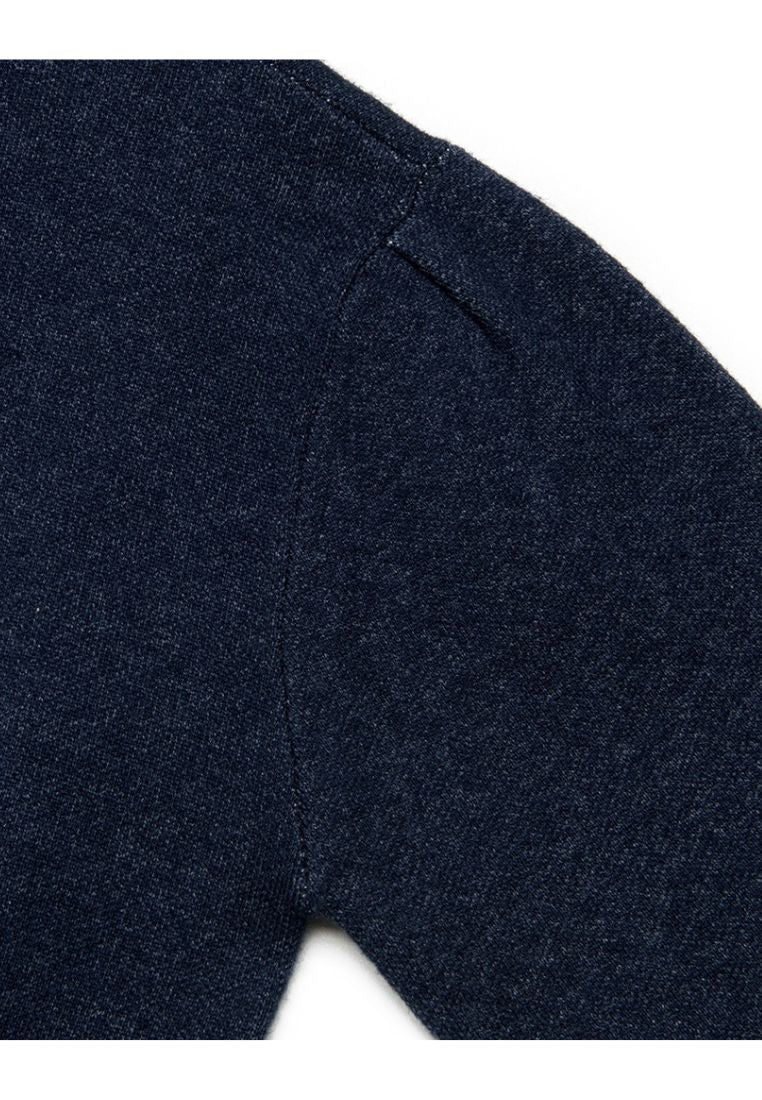 W Classic Logo Crop Knit Navy