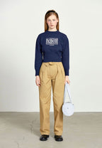 W Classic Logo Crop Knit Navy