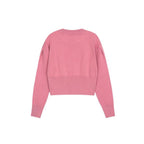 W Classic Logo Crop Knit Dark Pink