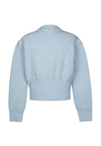 W Classic Logo Crop Knit Sky Blue