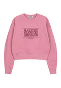 W Classic Logo Crop Sweatshirt Dark Pink