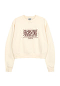 W Classic Logo Crop Sweatshirt Ivory