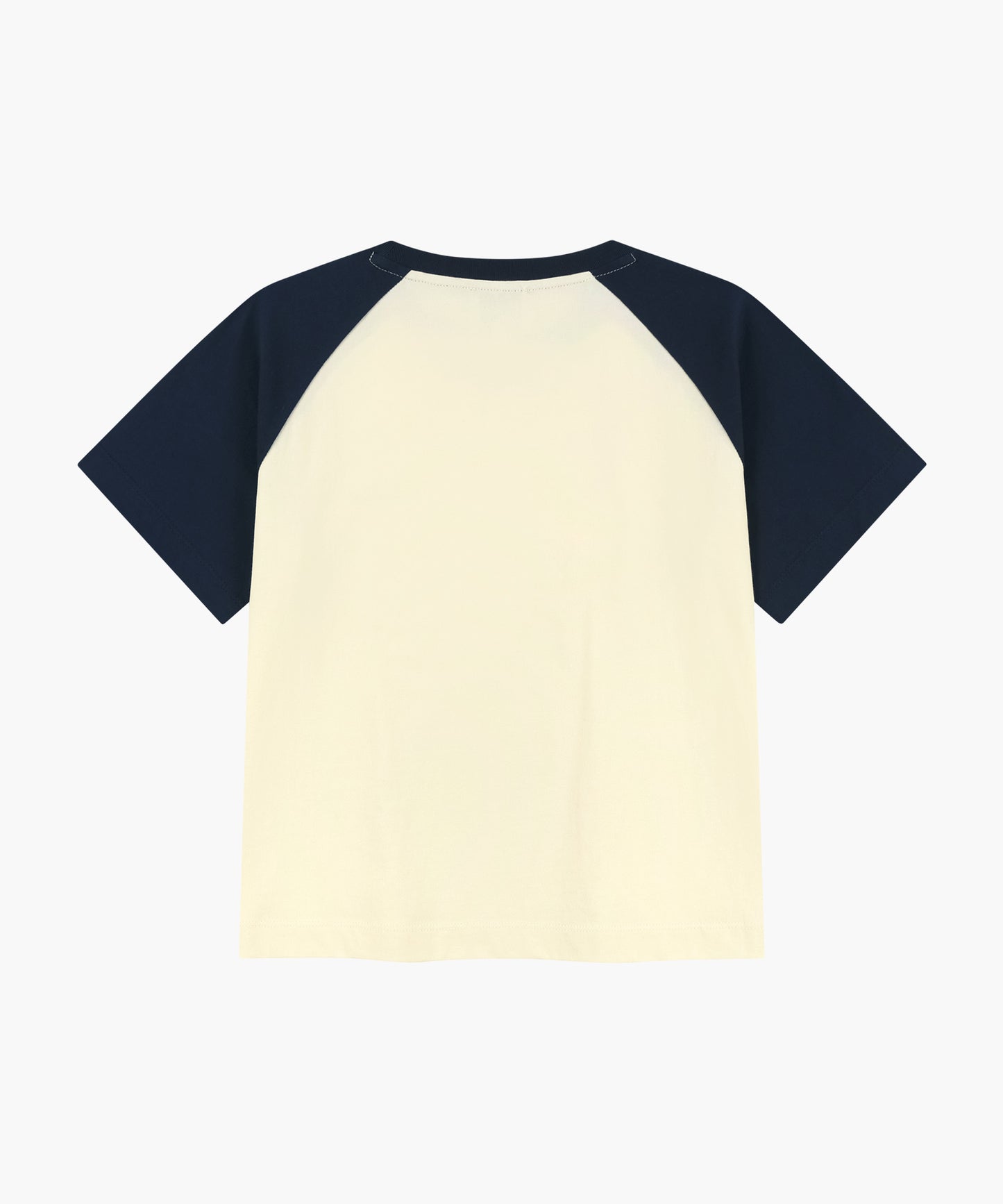 W SMALL REGULAR LOGO RAGLAN CROP TEE navy