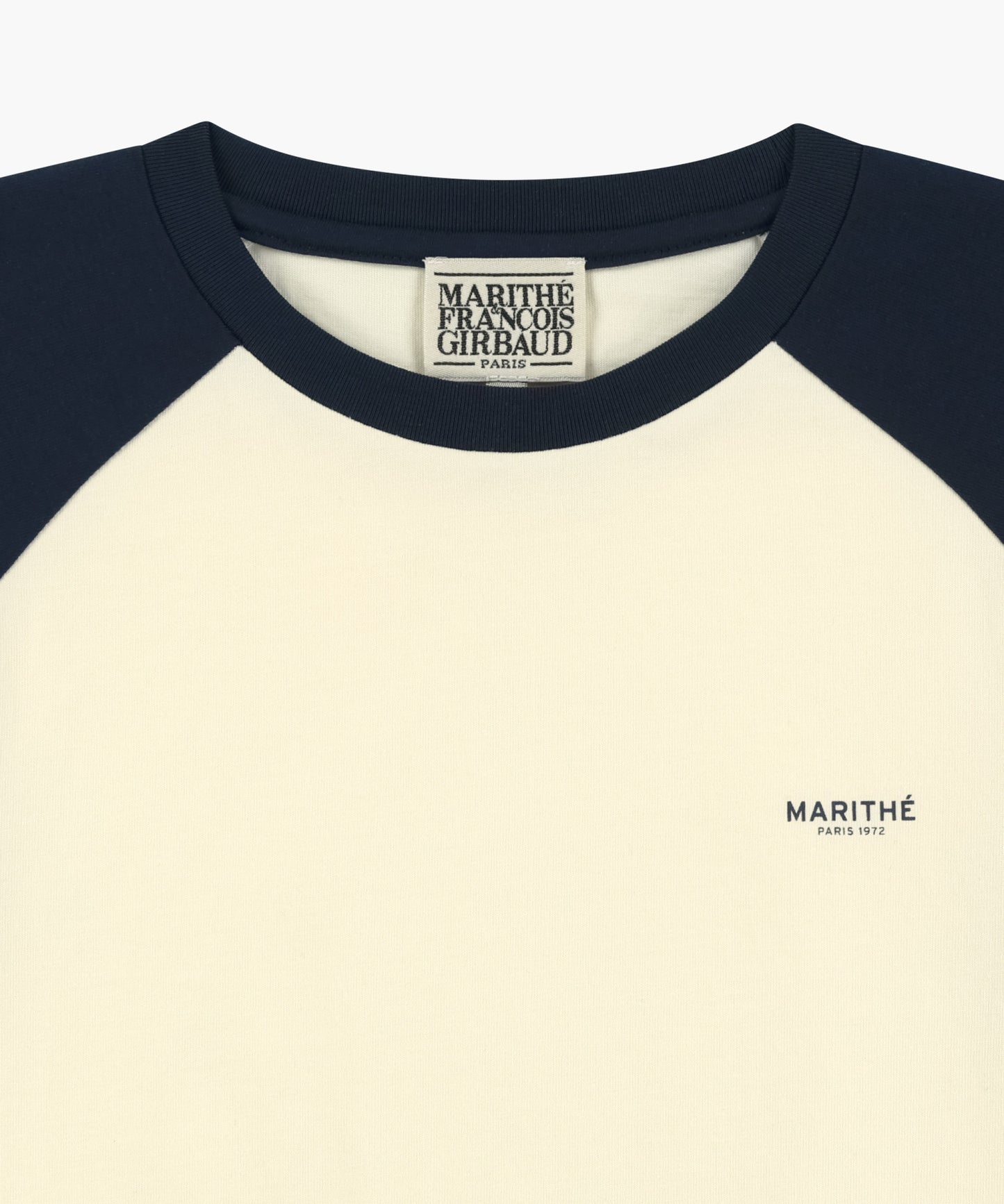 W SMALL REGULAR LOGO RAGLAN CROP TEE navy