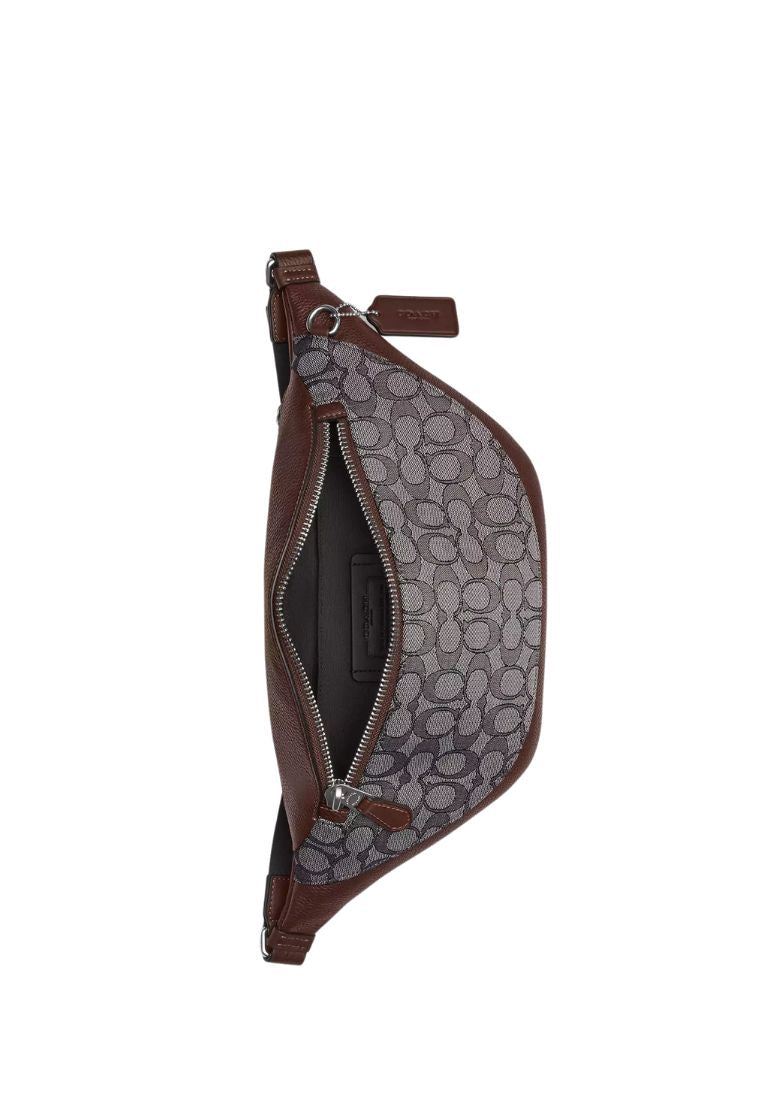 Warren Belt Bag In Signature Jacquard Silver Oak Maple