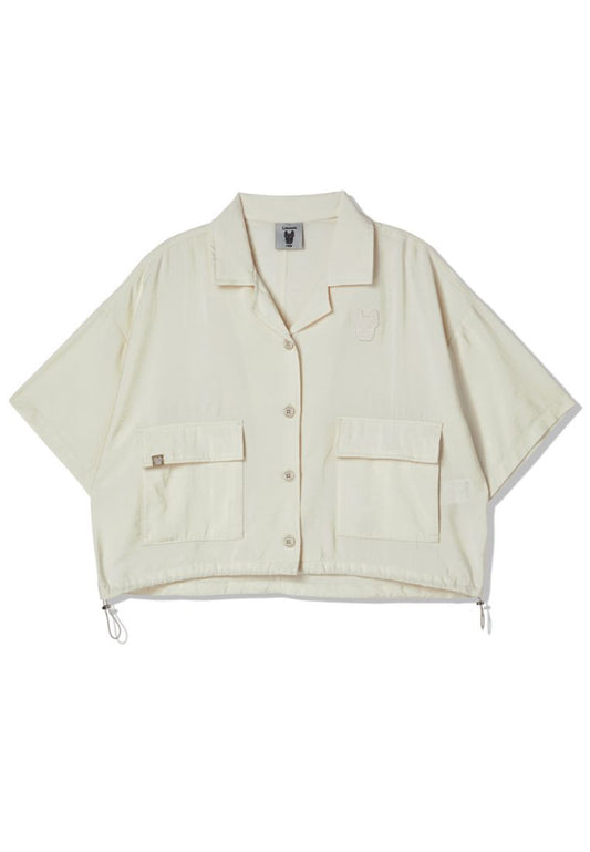 Woven Soft Open Collar Shirt Stone