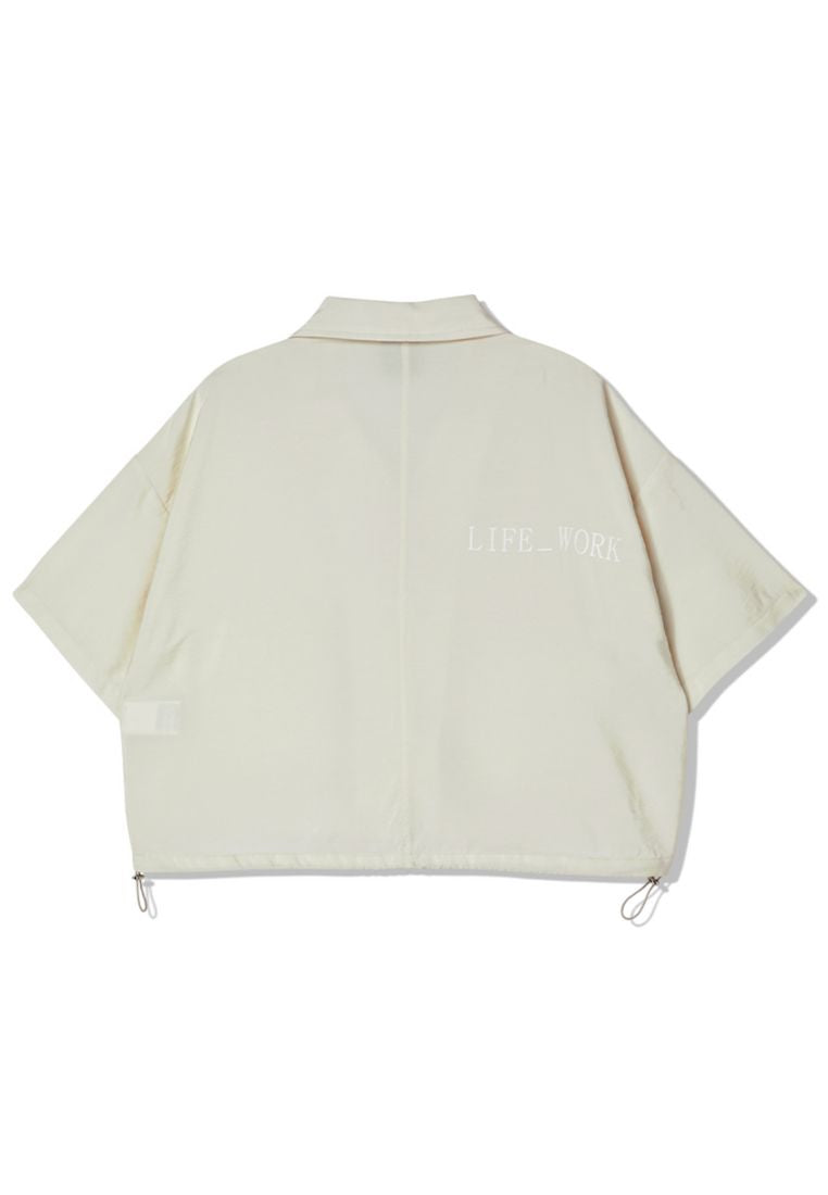 Woven Soft Open Collar Shirt Stone