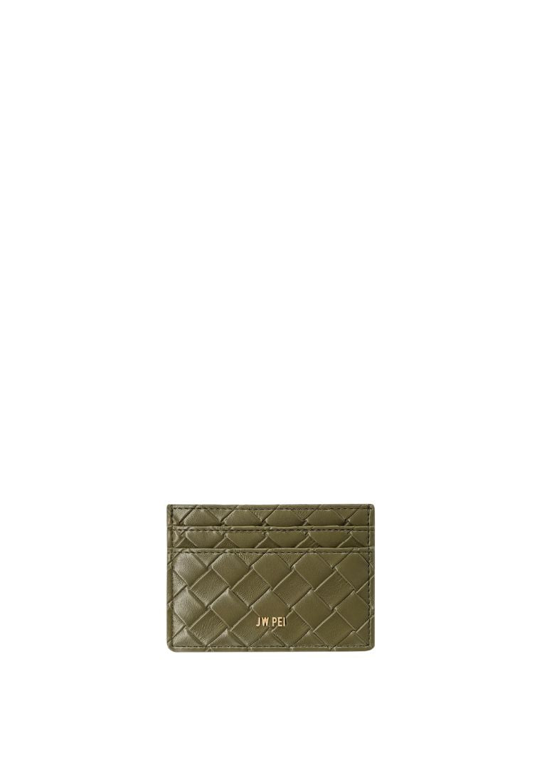 Woven Texture Card Holder – Dark Brown Green
