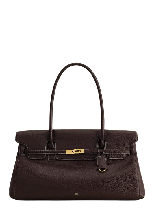Yara Large Shoulder Bag - Dark Brown