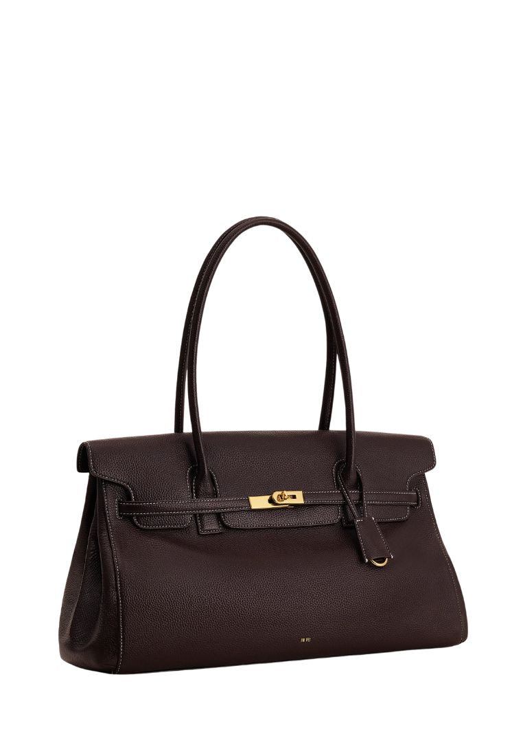 Yara Large Shoulder Bag - Dark Brown