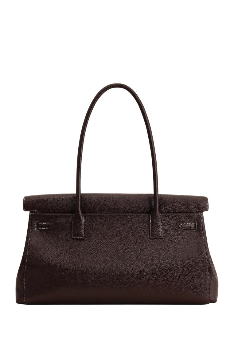 Yara Large Shoulder Bag - Dark Brown