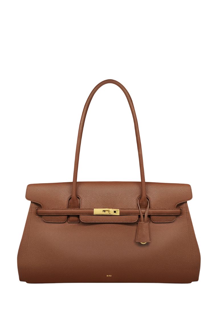 Yara Large Shoulder Bag - Saddle Brown