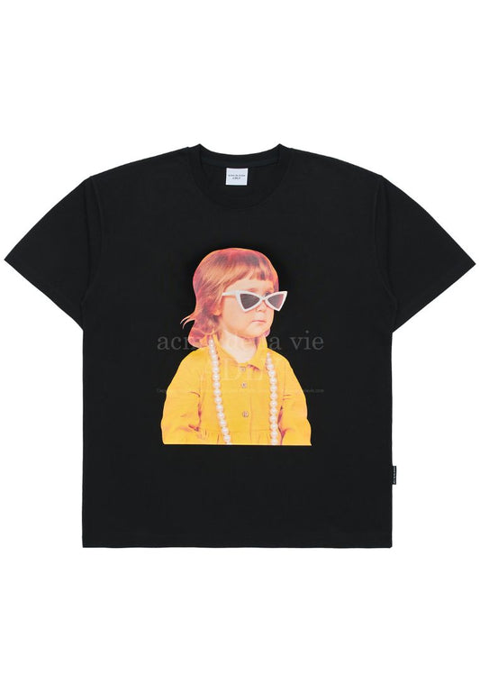 Yellow Shirt Short Sleeve T-Shirt Black