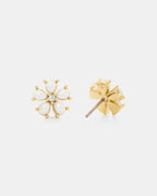 You're A Gem Flower Studs Cream Gold