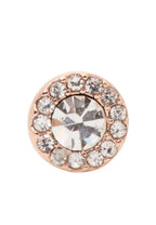 You're A Gem Pave Halo Studs Clear Rose Gold