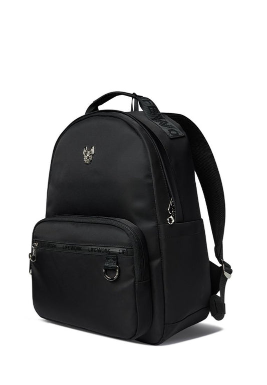 Zip Closure Backpack Black